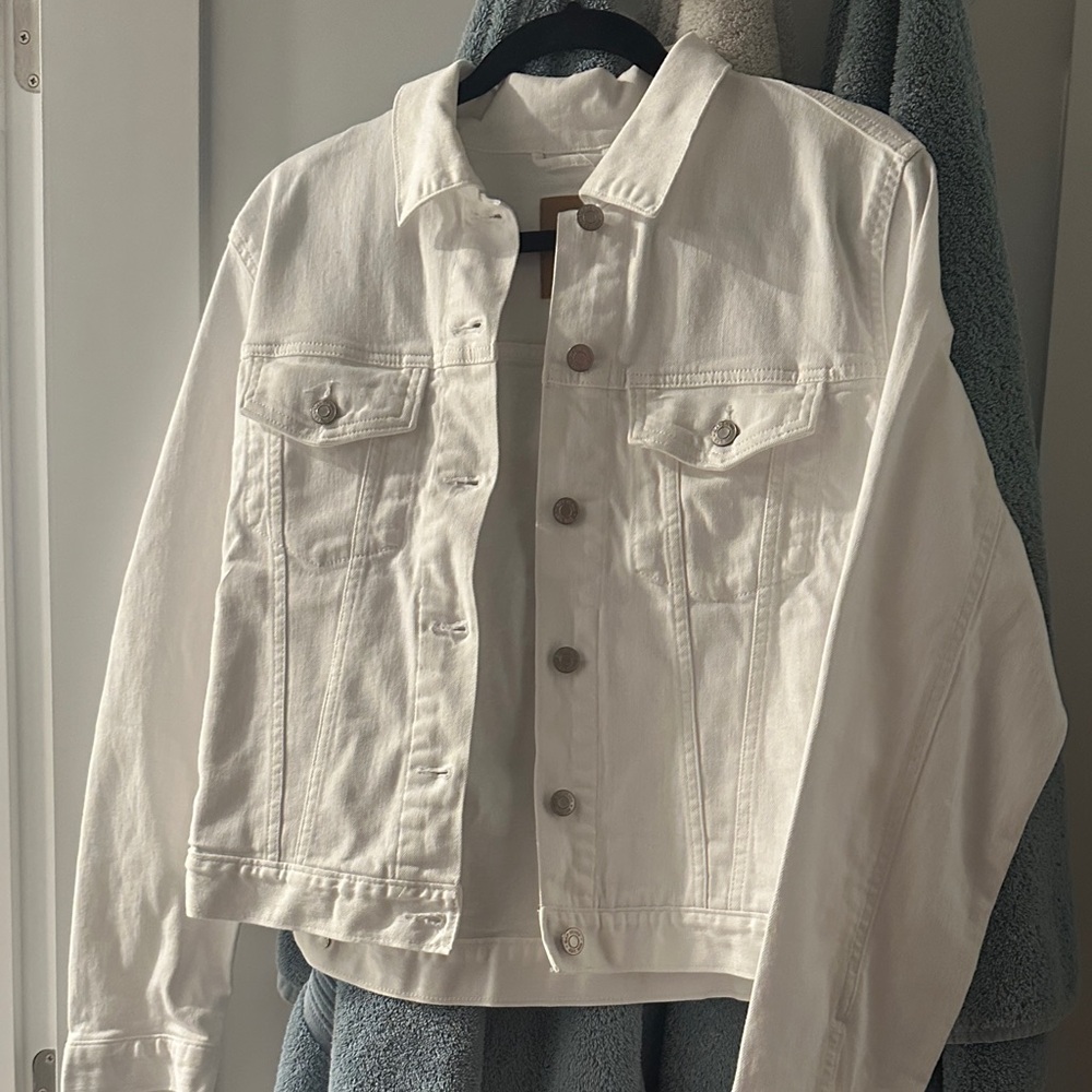 GAP Bright White Denim Jacket